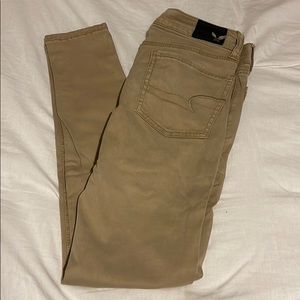 AE KHAKI JEGGINGS 00 SHORT